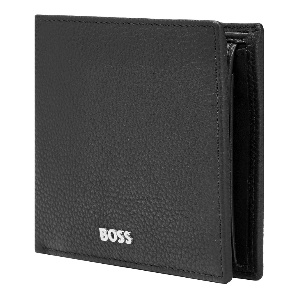  Men's luxury gifts HUGO BOSS Grained Black Money wallet Classic 
