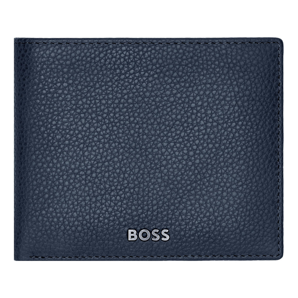  Men's wallet BOSS Grained Navy flap money wallet Classic with gift box