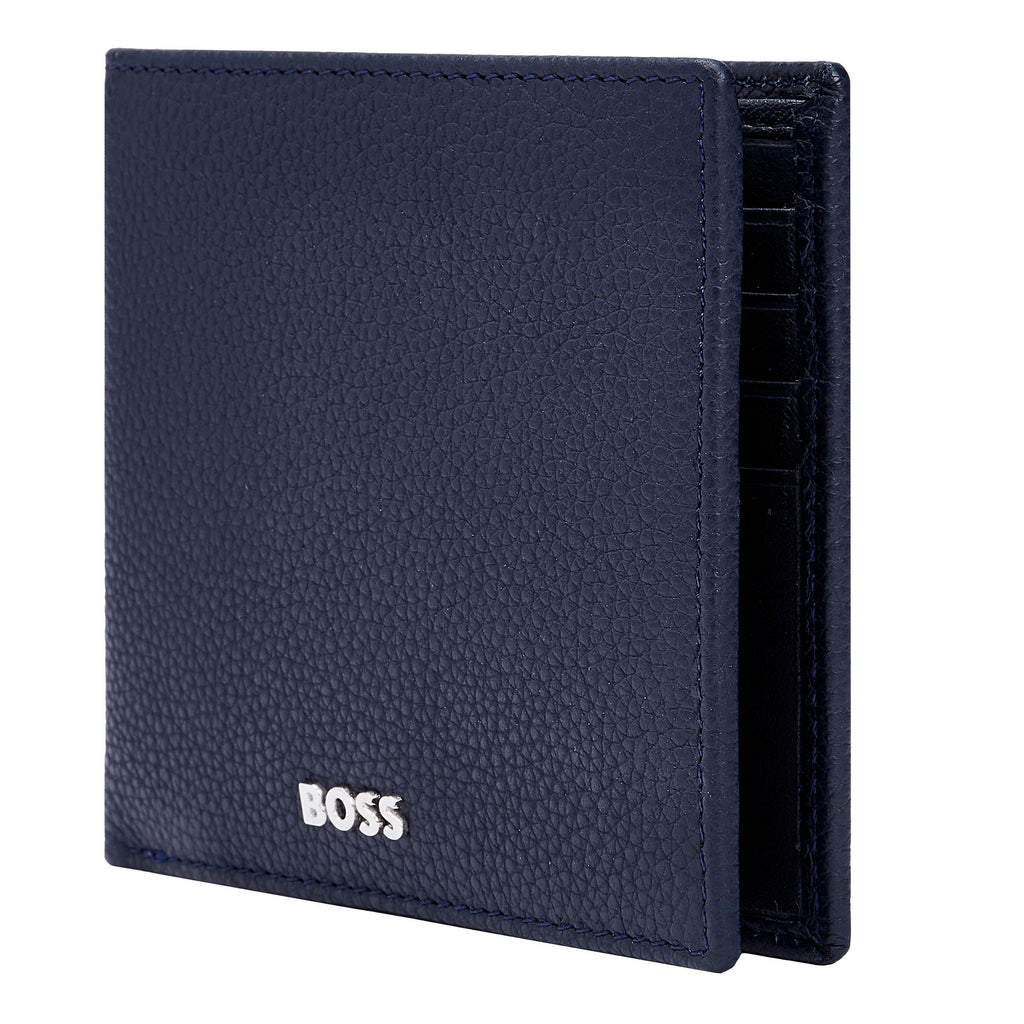 Men's wallet BOSS Grained Navy flap money wallet Classic with gift box