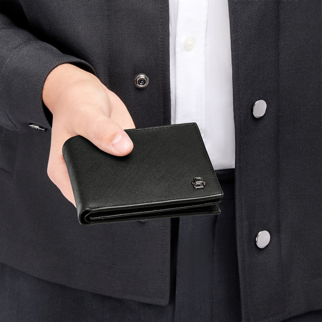 Shop BOSS black money wallet with flap Double B in Hong Kong & China