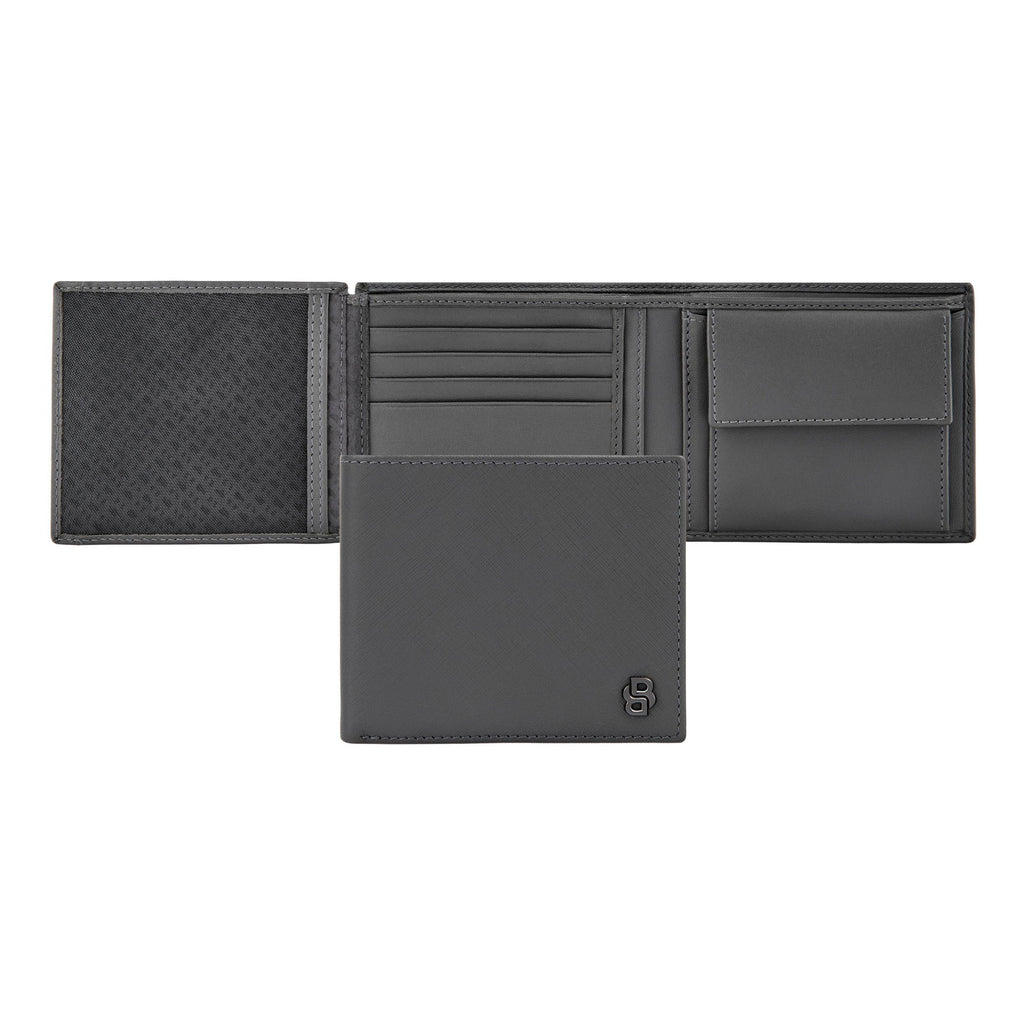BOSS trifold money wallet with Double B monogram pattern inside lining