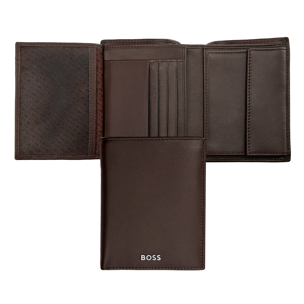 Men's wallets BOSS Money wallet Vertical flap Classic Smooth Brown
