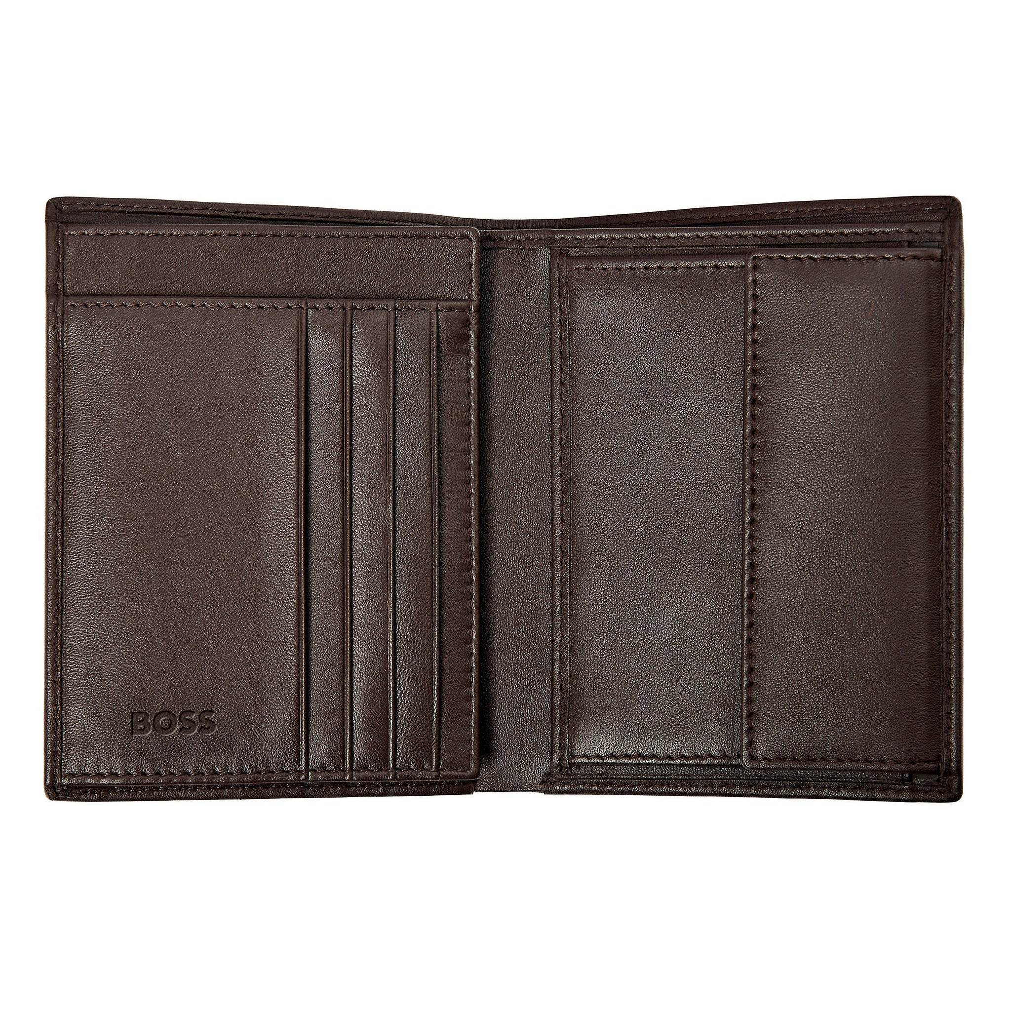 Men's wallets BOSS Money wallet Vertical flap Classic Smooth Brown