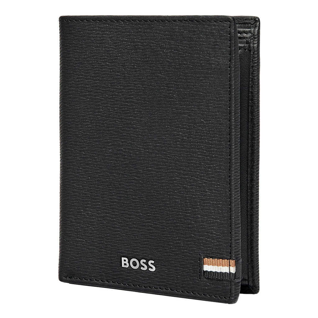  Men's flap wallets HUGO BOSS black Money wallet vertical flap Iconic 