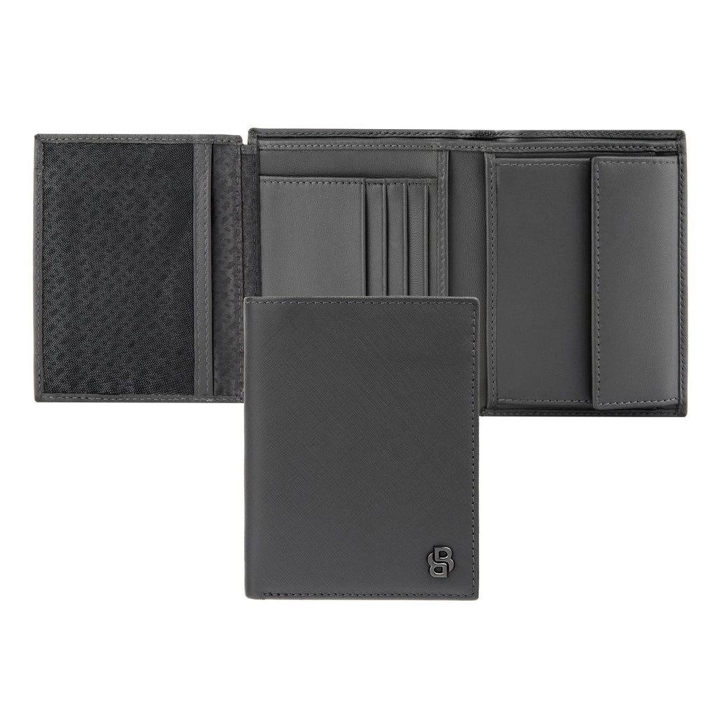 HUGO BOSS trifold money wallet with flap with Double B inside lining