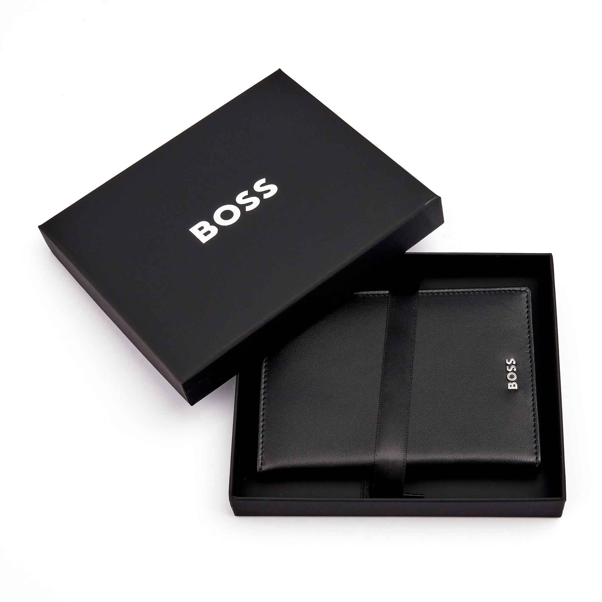 Men's passport cases HUGO BOSS Smooth Black Passport holder