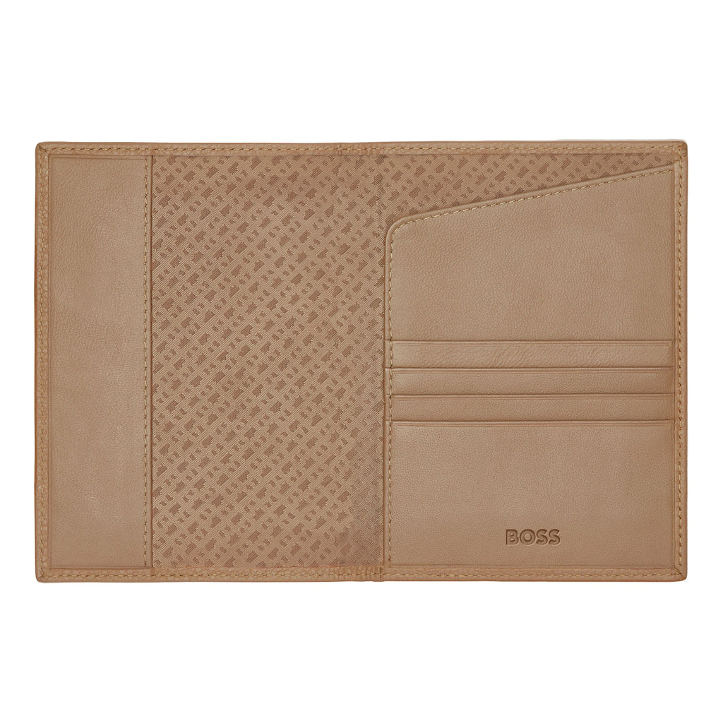 Travel in style wallets BOSS Grained Camel Passport holders Classic 
