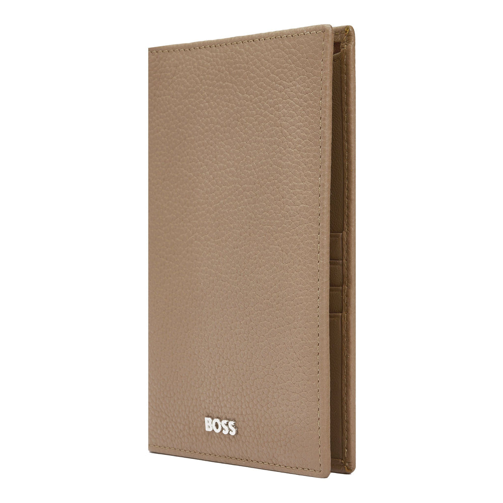  Men's small leather goods BOSS Camel Grained Passport holders Classic 