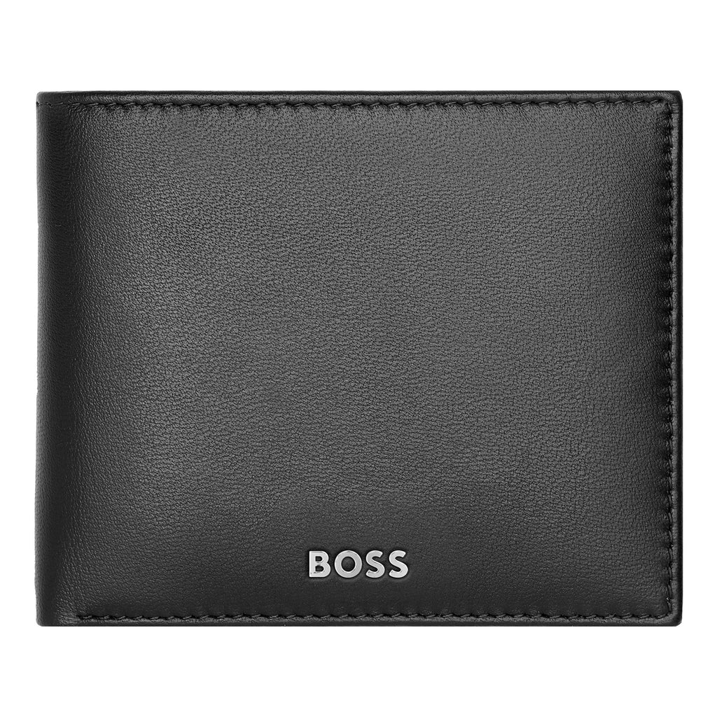   Men's executive wallets HUGO BOSS Smooth Black Leather Wallet Classic 