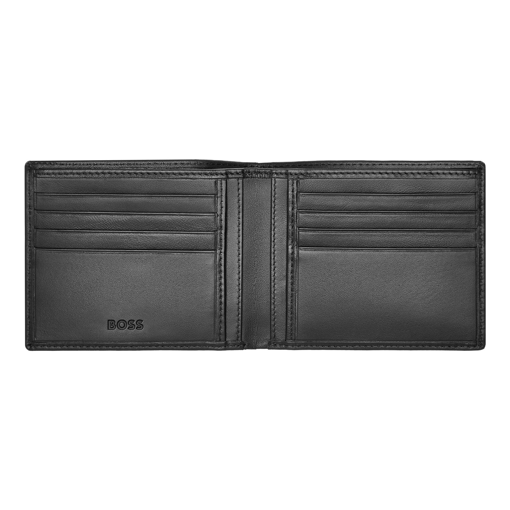 Men's executive wallets HUGO BOSS Smooth Black Leather Wallet