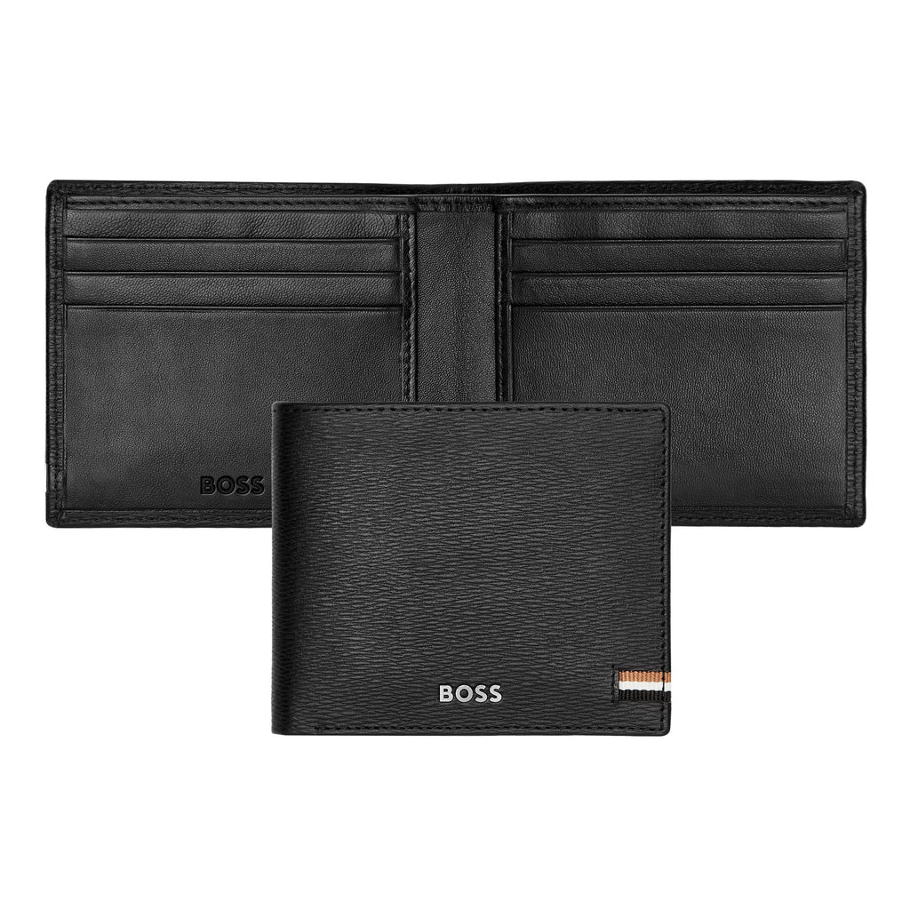 Elegant gift set HUGO BOSS Black ballpoint pen & wallet with tricolor 