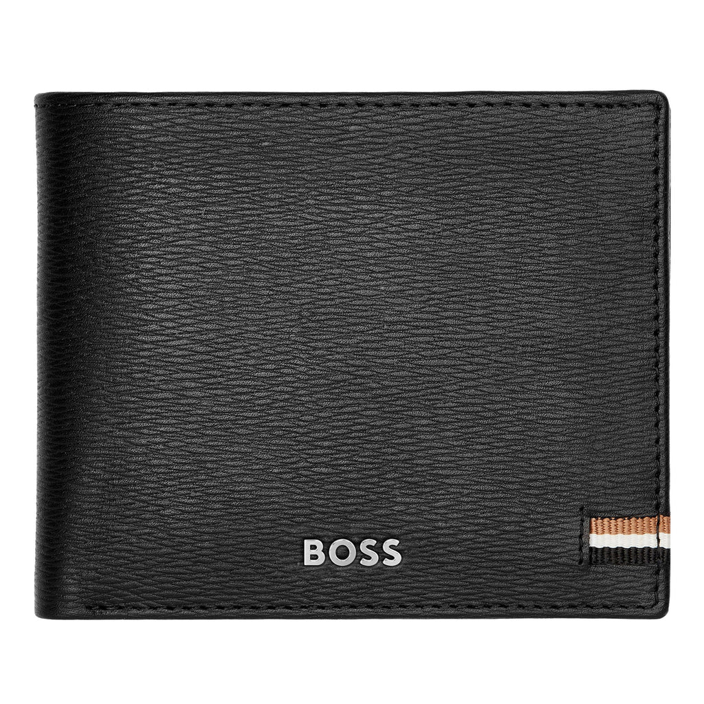  Trifold wallets for men BOSS Black Leather Wallet with flap Iconic 