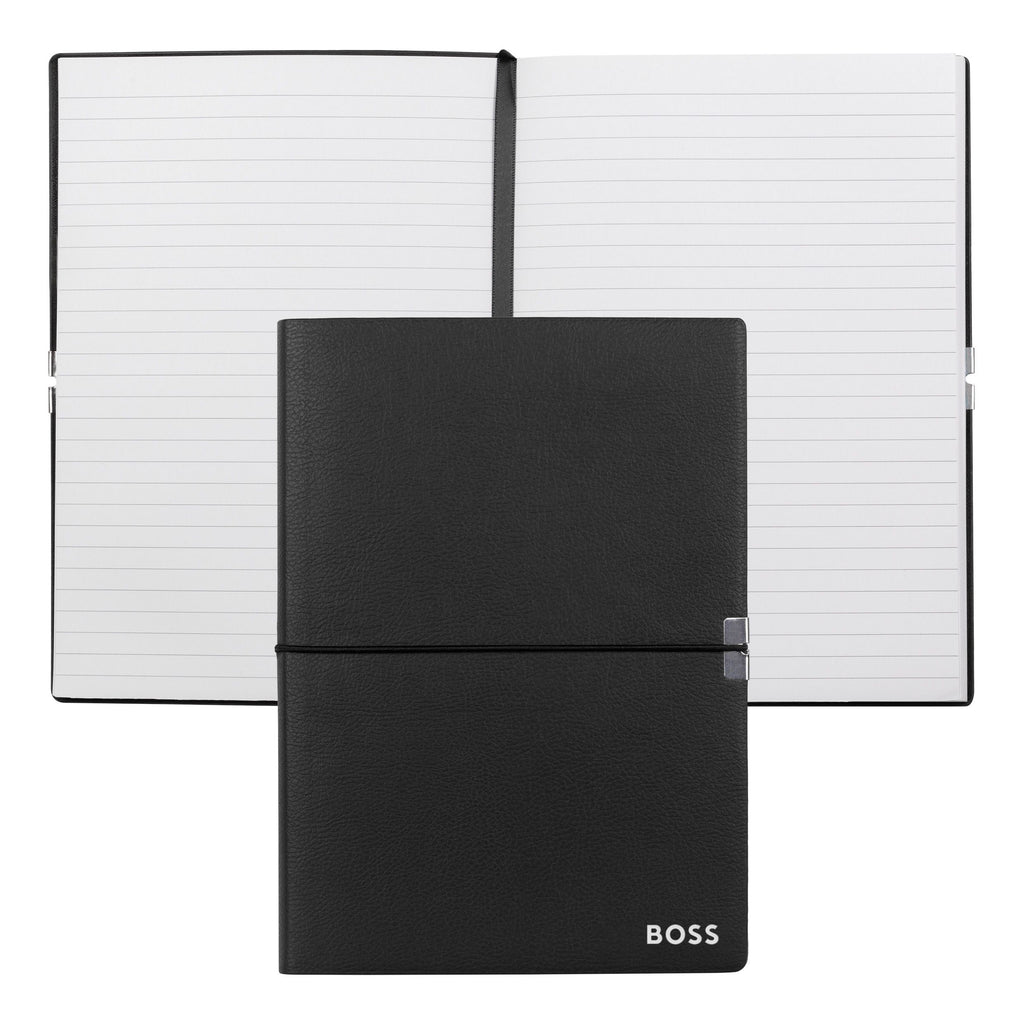 BOSS A5 Notebook Elegance Storyline Black Lined with elastic closure