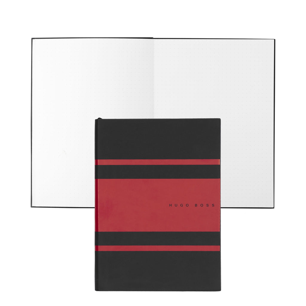 Men's executive gift set HUGO BOSS red ballpoint pen & A5 note pad 