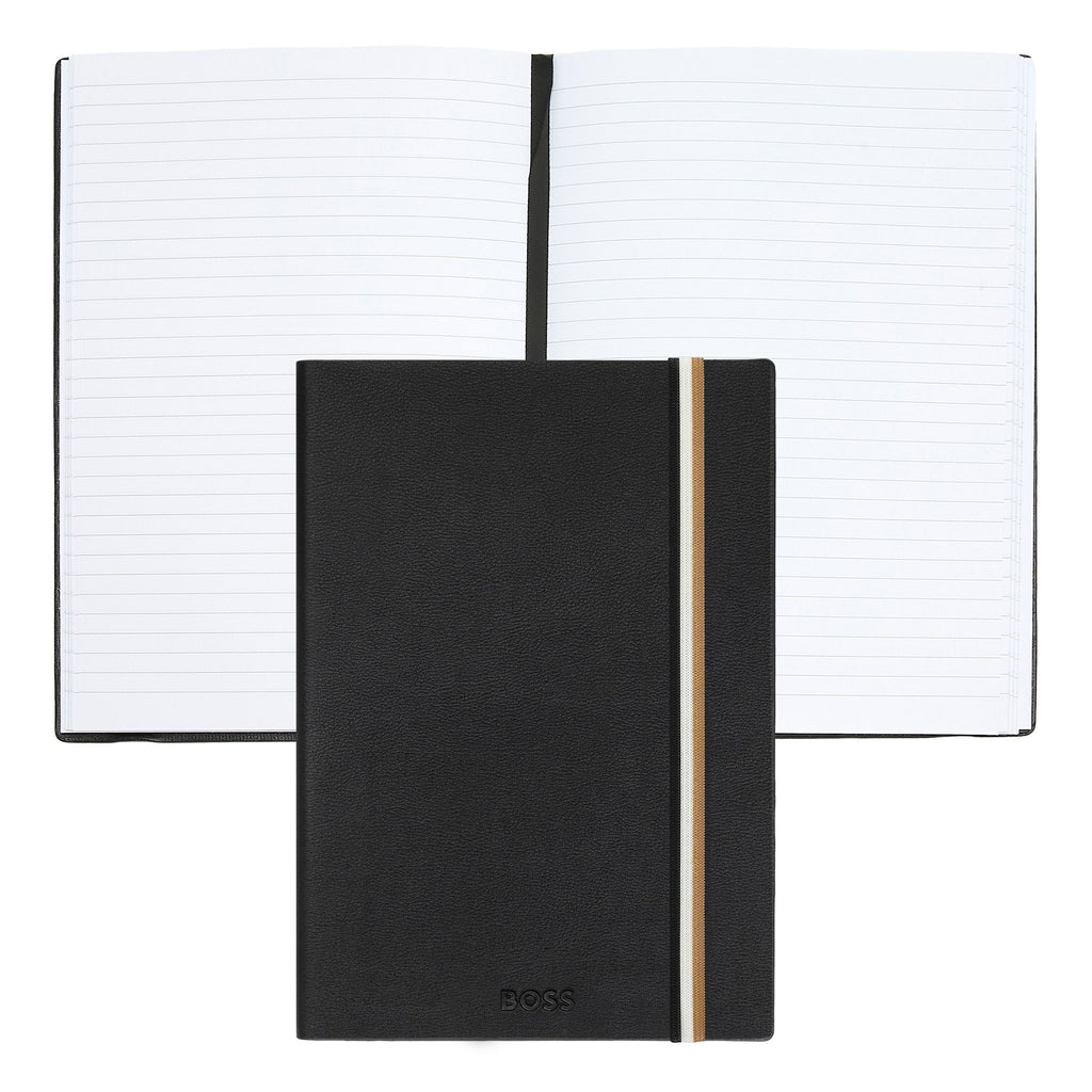 A5 Notebook Iconic Black Lined from BOSS business gifts