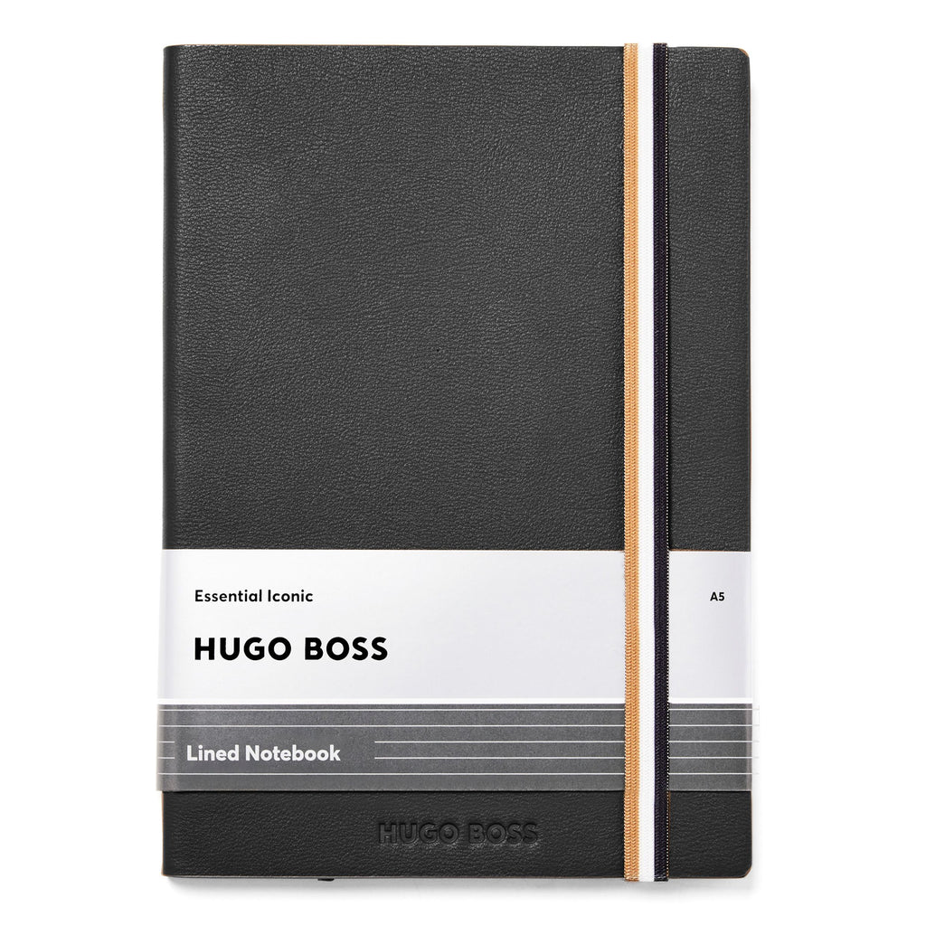 A5 Notebook Iconic Black Lined from HUGO BOSS business gifts
