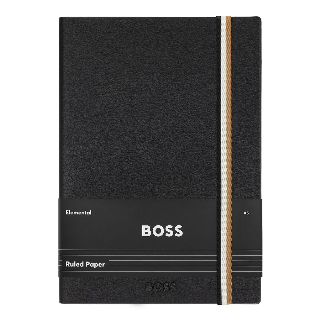 A5 Notebook Iconic Black Lined from BOSS business gifts