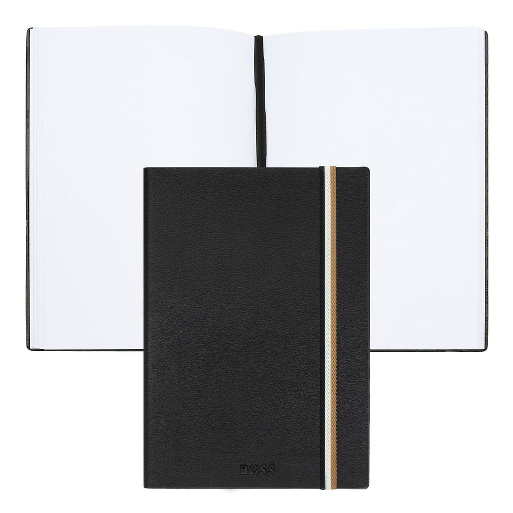 Mens luxury notebooks BOSS A5 fashion notebook Iconic black plain 