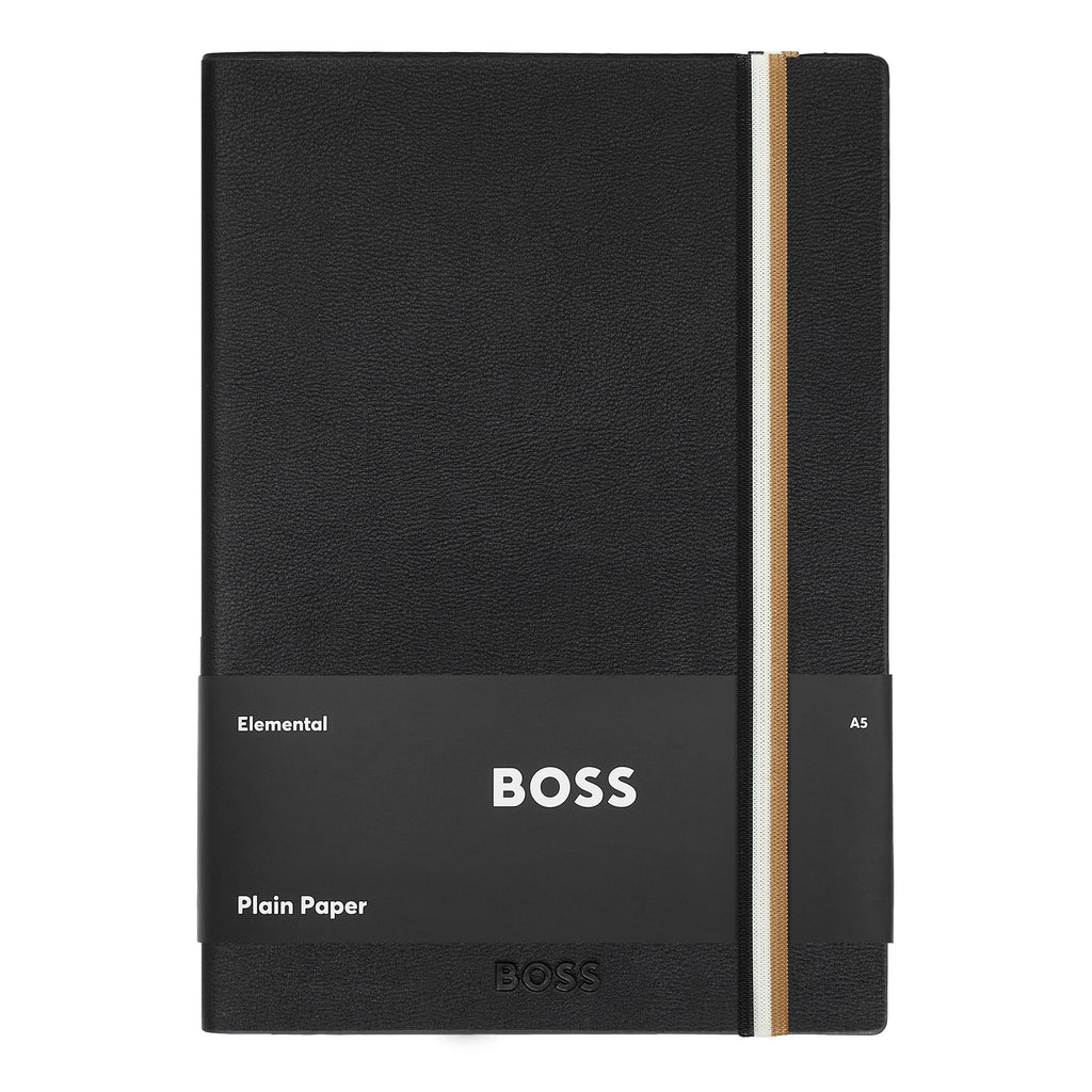 Mens luxury notebooks BOSS A5 fashion notebook Iconic black plain 