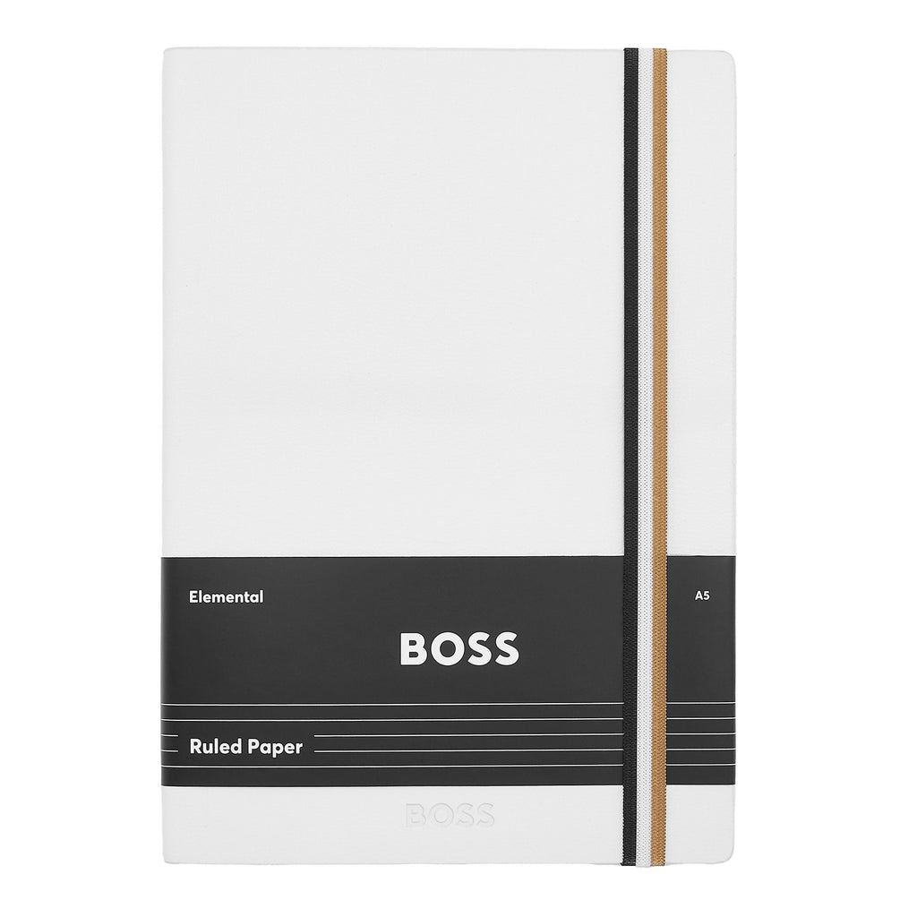 Peronalized notebooks & notepads BOSS A5 notebook iconic white lined 