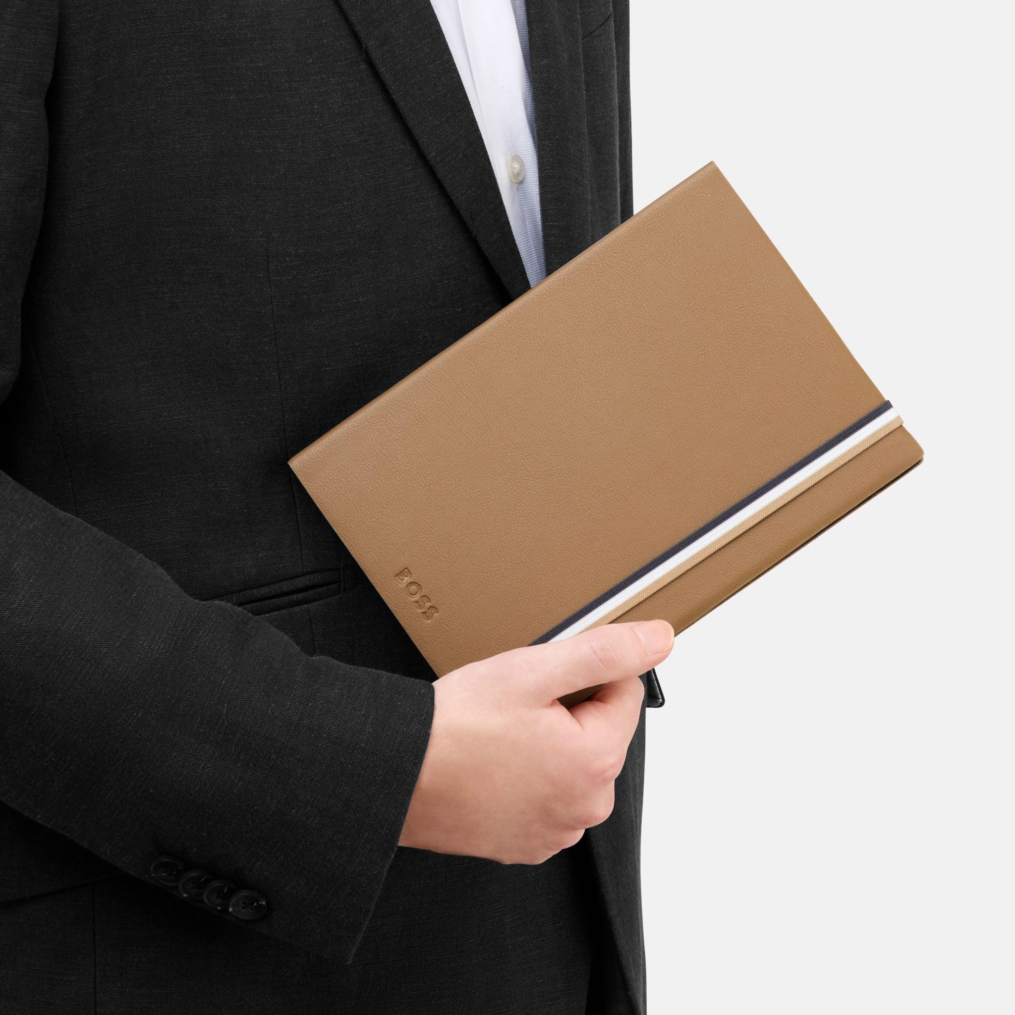 Mens designer notebooks BOSS A5 Notebook Iconic Camel Lined