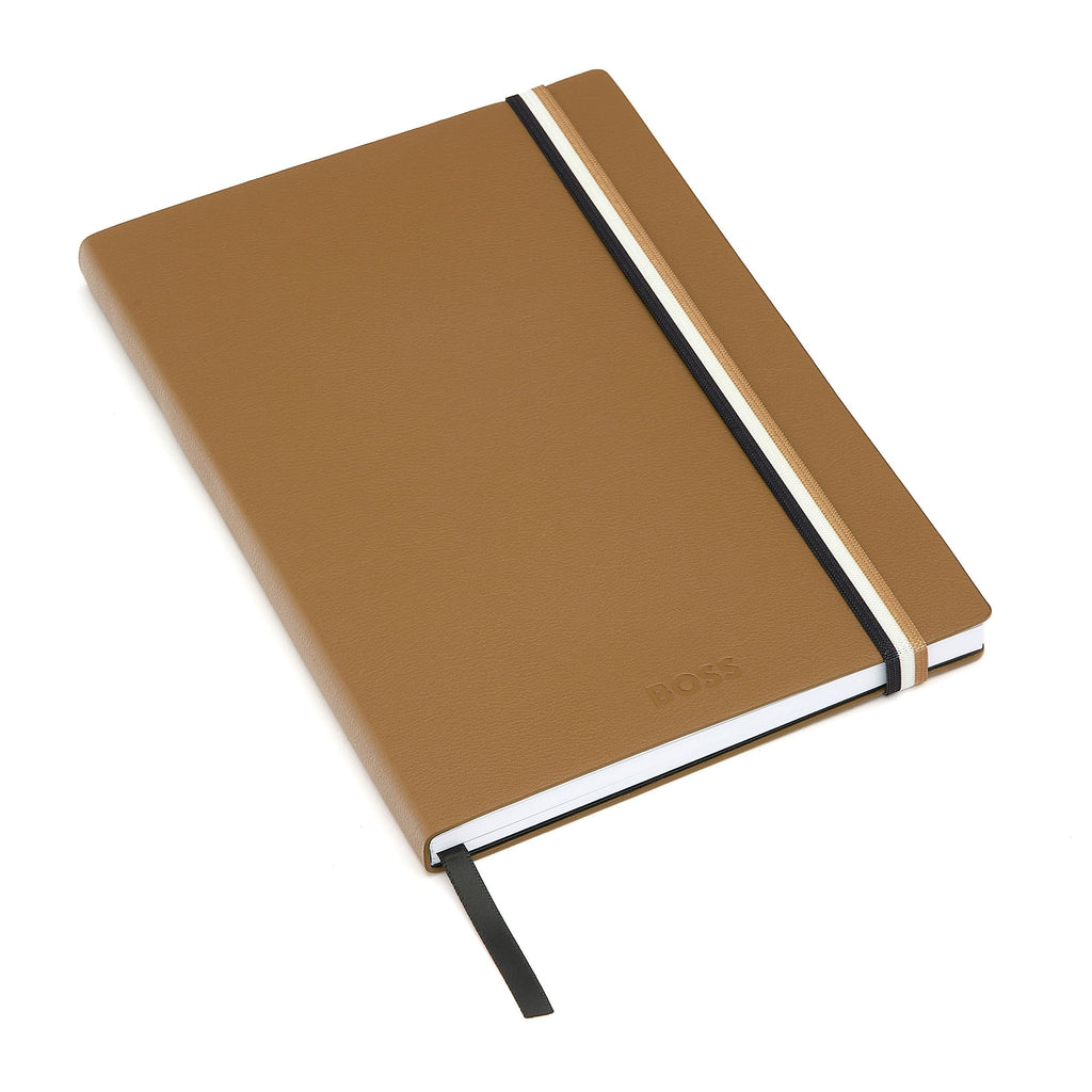 Mens designer notebooks BOSS A5 Notebook Iconic Camel Lined