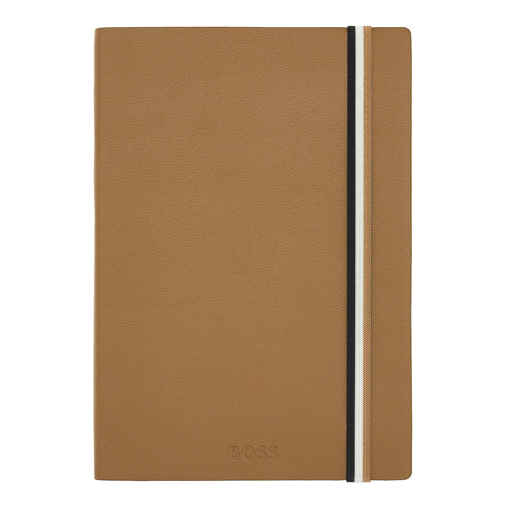 Mens designer notebooks BOSS A5 Notebook Iconic Camel Lined