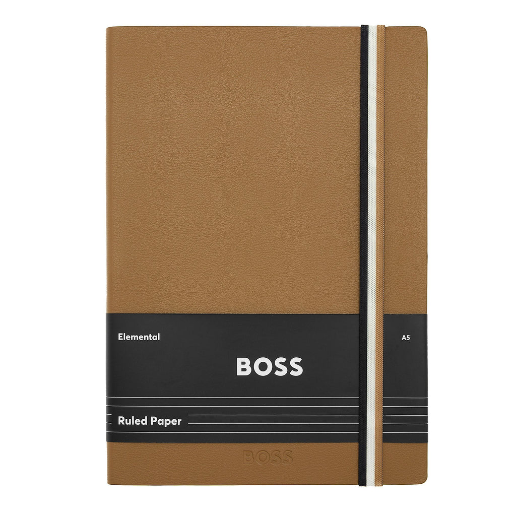 Mens designer notebooks BOSS A5 Notebook Iconic Camel Lined