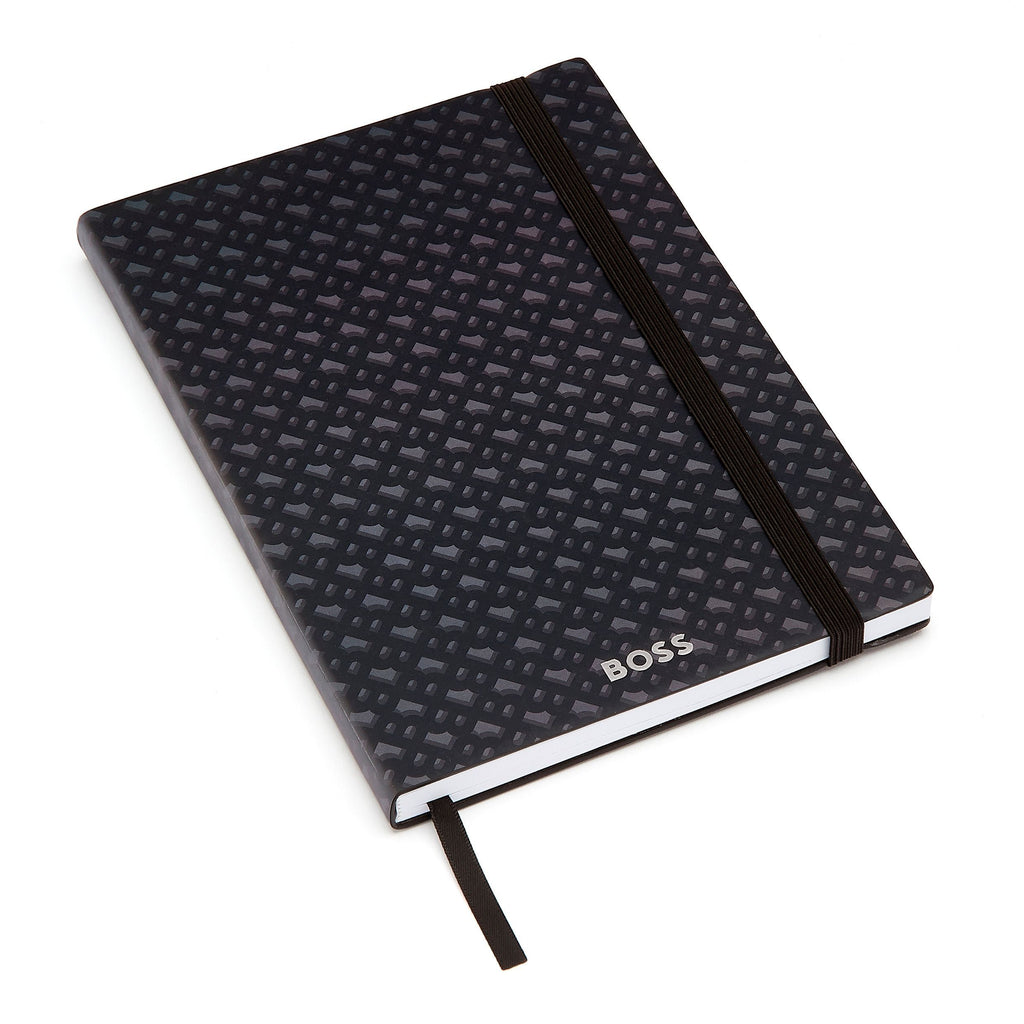 monogram notebooks and notepads BOSS A5 Notebook Monogram Grey Lined