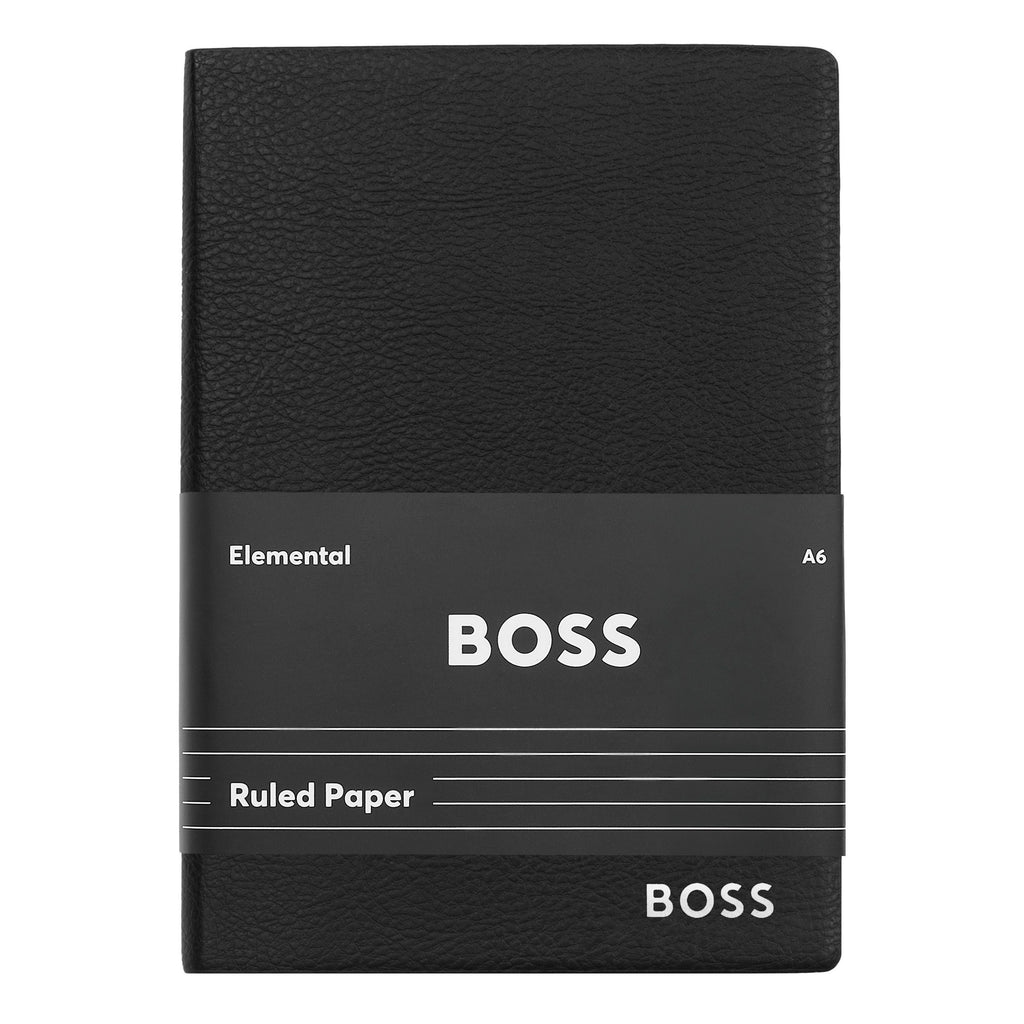 Gift for him BOSS Black Faux Leather A6 Notebook Storyline