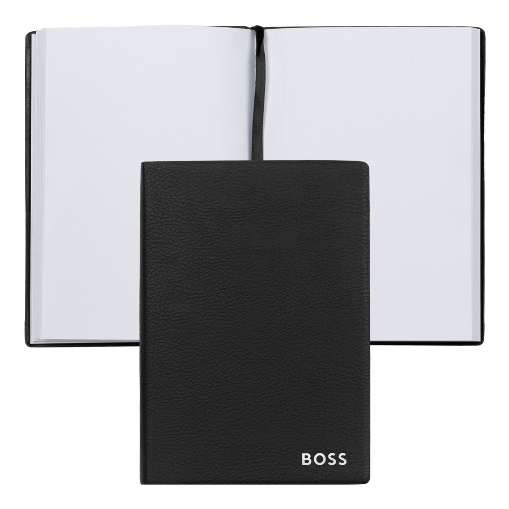 BOSS Matt Grained A6 Notebook Essential Storyline Black Plain