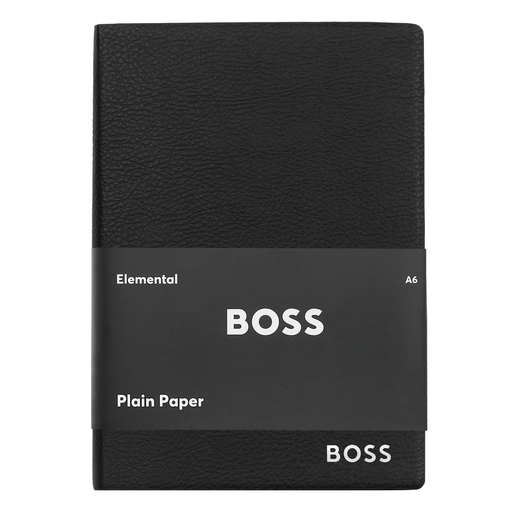 BOSS Matt Grained A6 Notebook Essential Storyline Black Plain