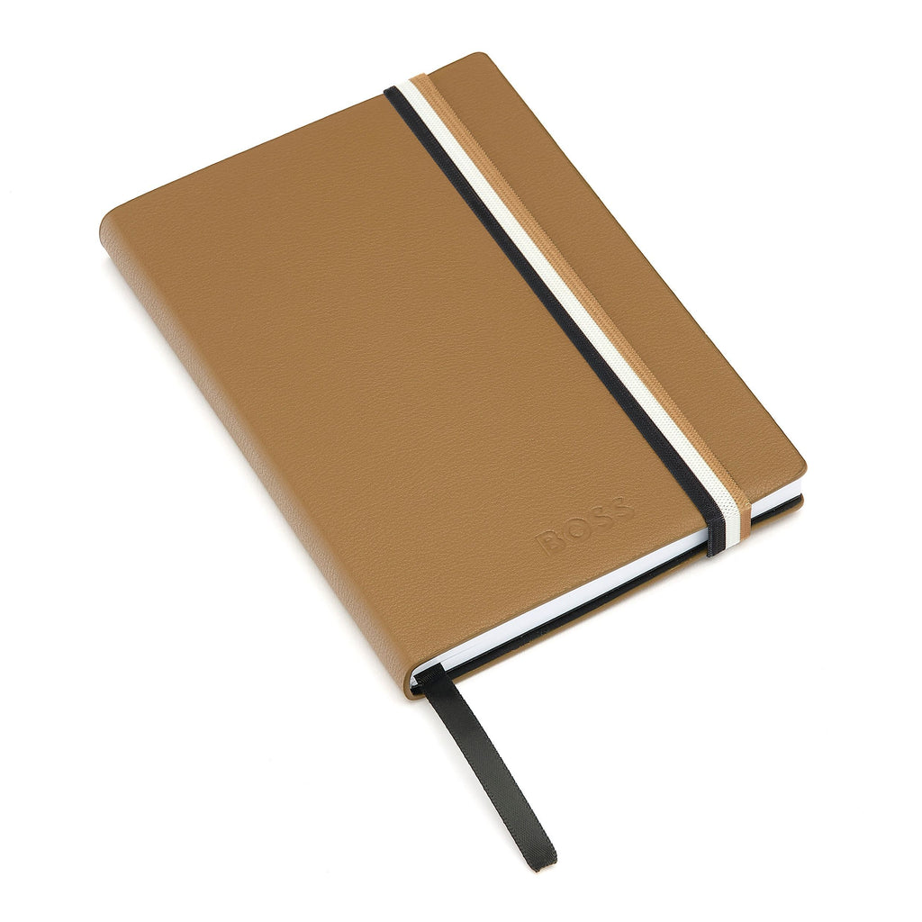 Business gifts BOSS Polyurethane A6 Notebook Iconic Camel Lined