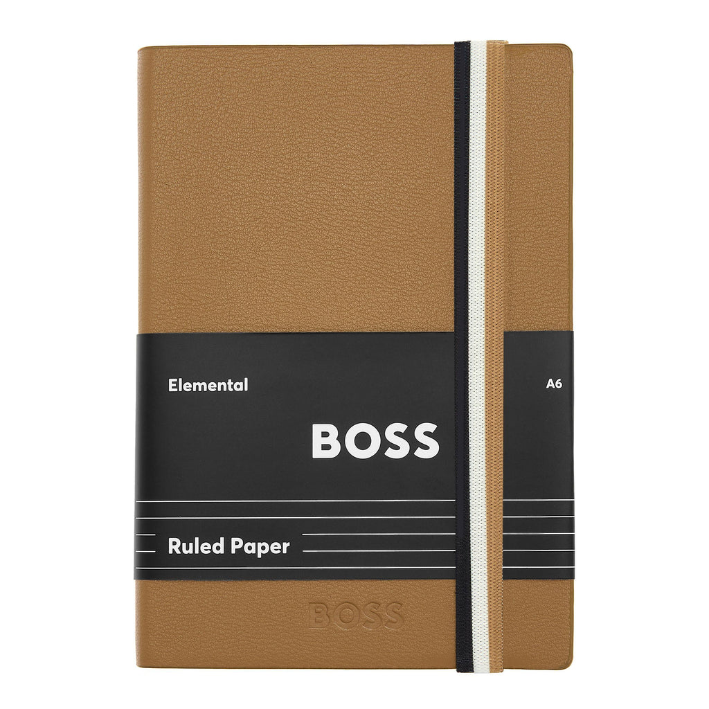 Business gifts BOSS Polyurethane A6 Notebook Iconic Camel Lined