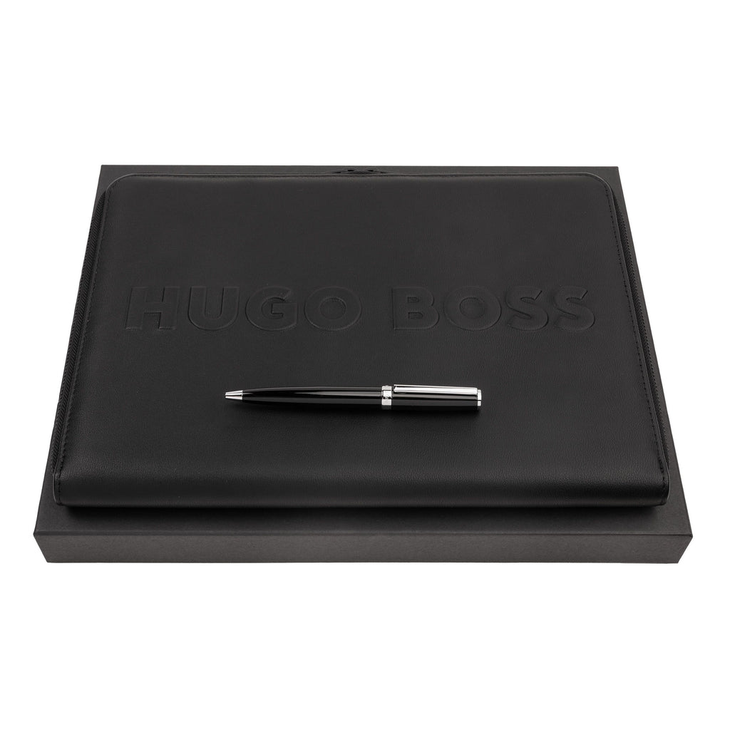 The perfect gift sets HUGO BOSS ballpoint pen & A4 conference folder 