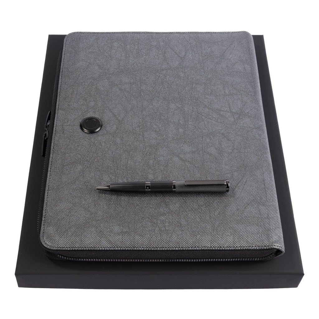   Luxury gift set HUGO BOSS trendy ballpoint pen & A4 conference folder 