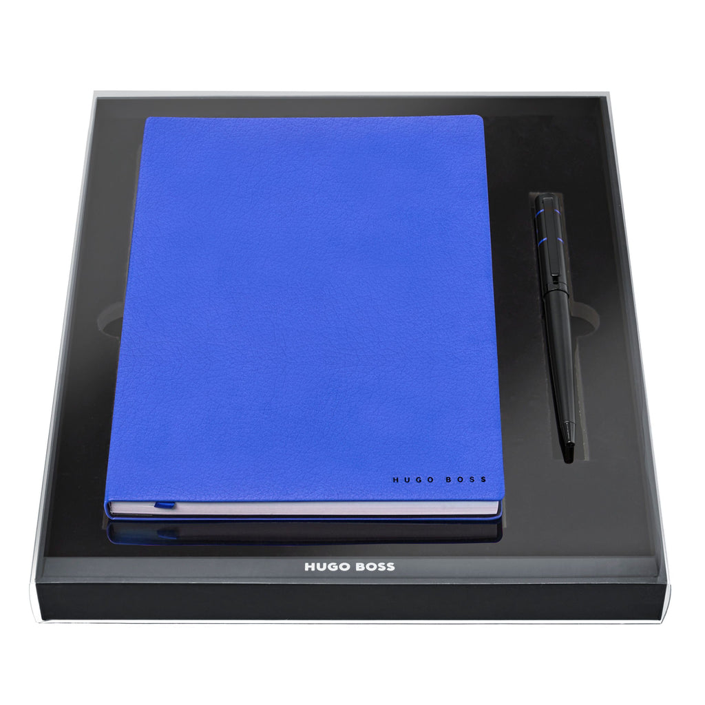 Luxury gift sets for men HUGO BOSS blue ballpoint pen & A5 note pad 