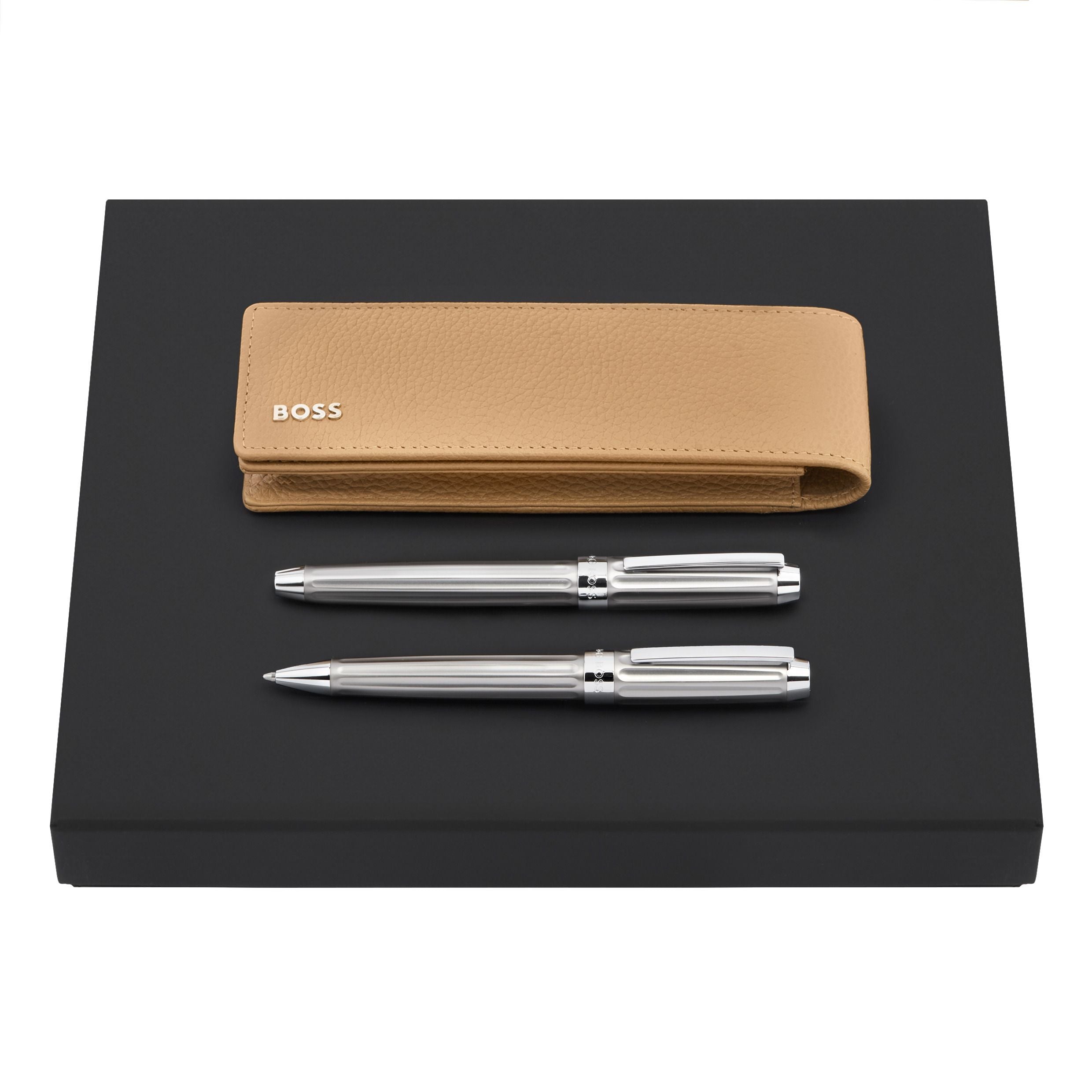 Luxury stationery set HUGO BOSS pen case, ballpoint fountain pen
