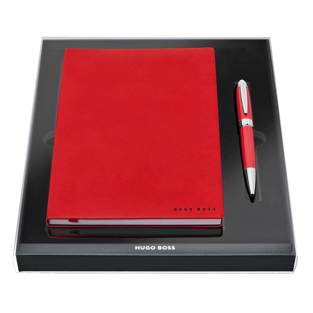  Gift set ideas HUGO BOSS red ballpoint pen & A5 note pad with gift box