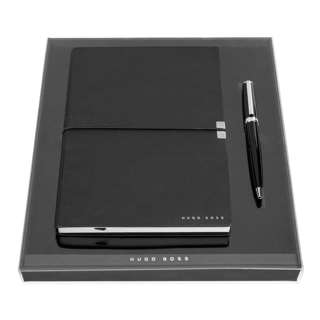 Branded gift sets HUGO BOSS ballpoint pen & A5 note pad 