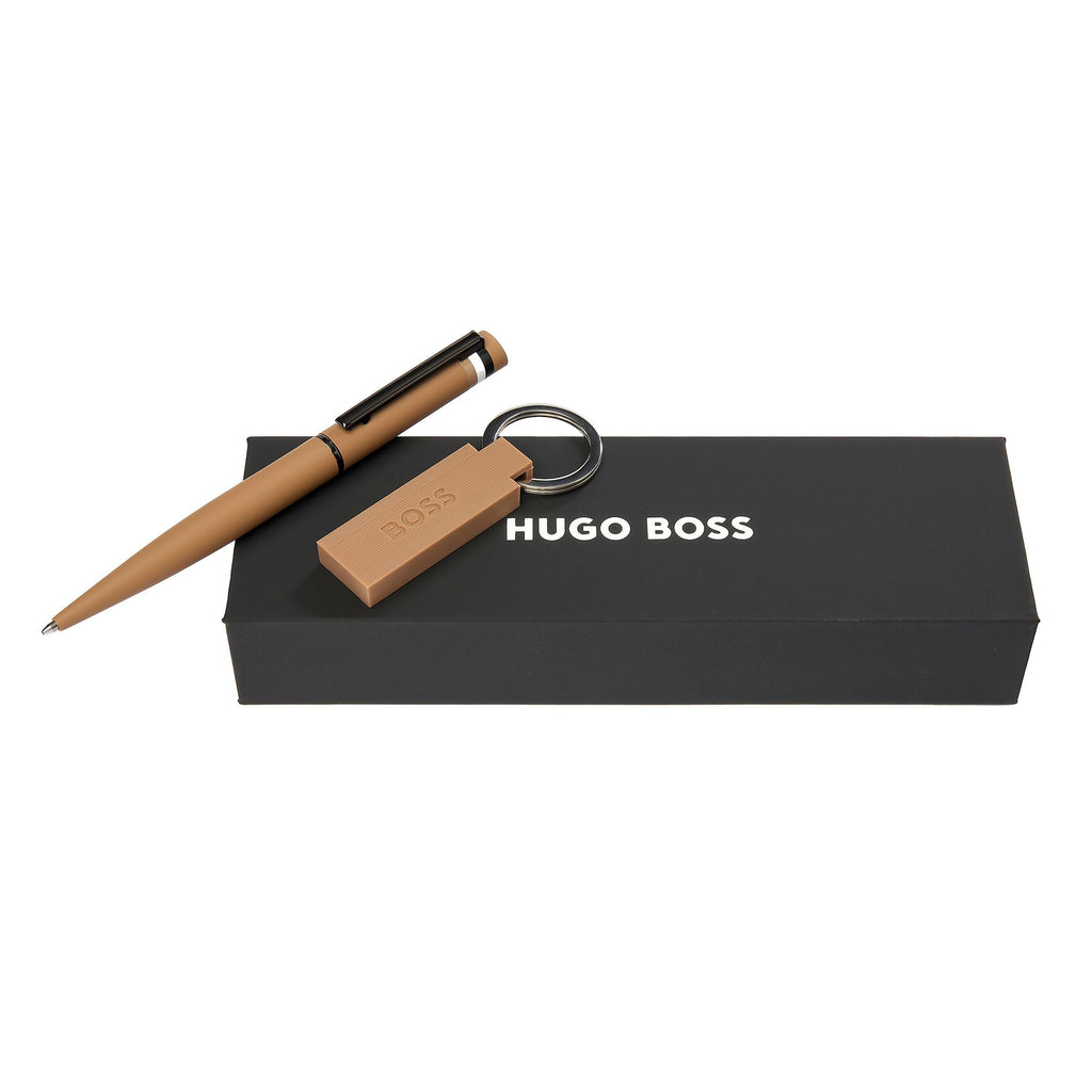 Men's premier gift sets HUGO BOSS Camel ballpoint pen & key ring