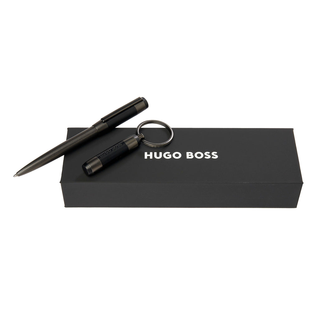 Slim gift sets HUGO BOSS Gun Color Ballpoint pen & Key Ring Rive