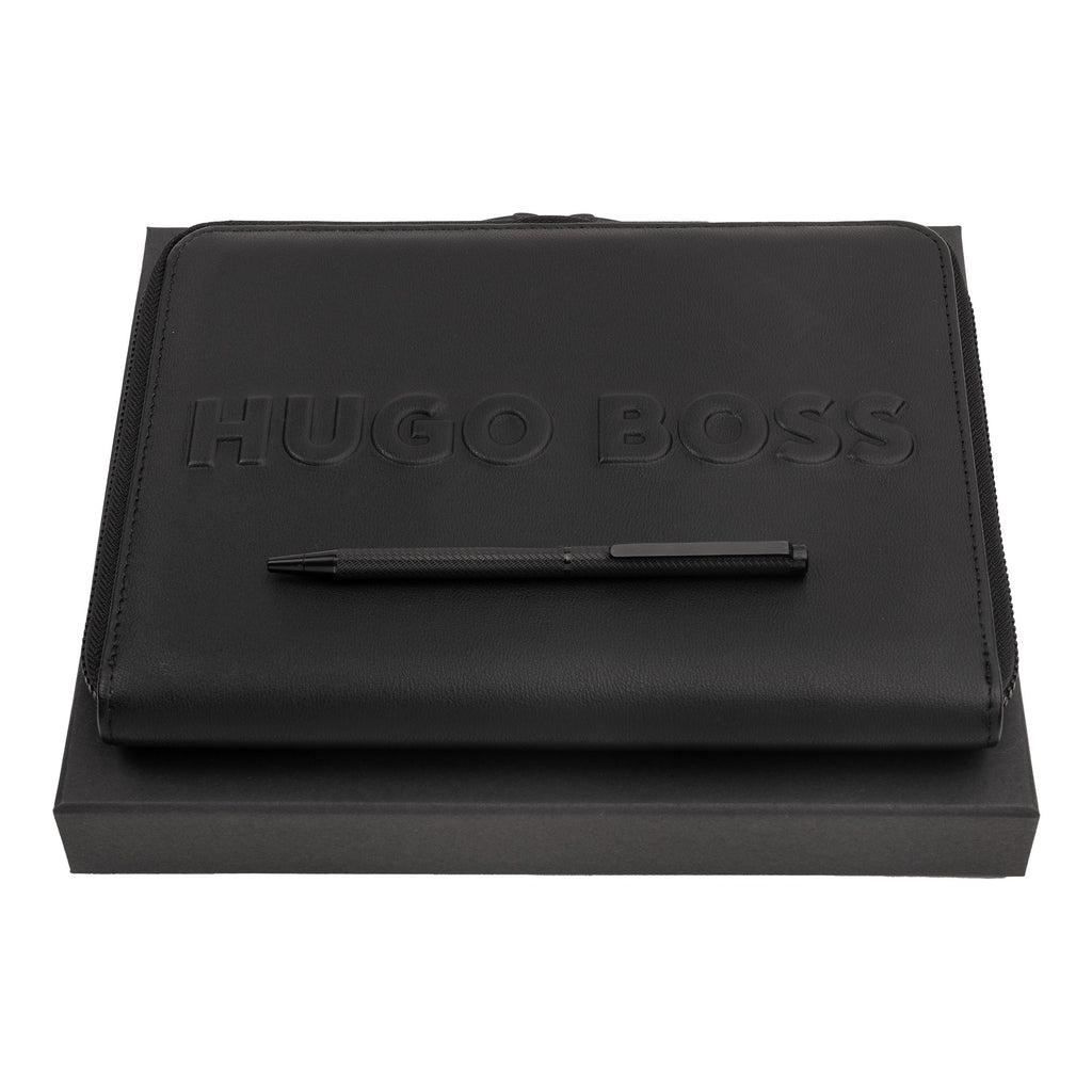  Gift sets for him HUGO BOSS Black ballpoint pen & A5 conference folder 
