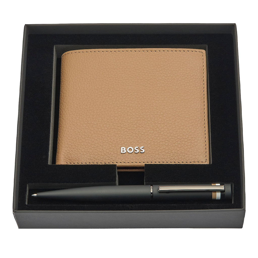 Company gift set HUGO BOSS fashion ballpoint pen & money wallet
