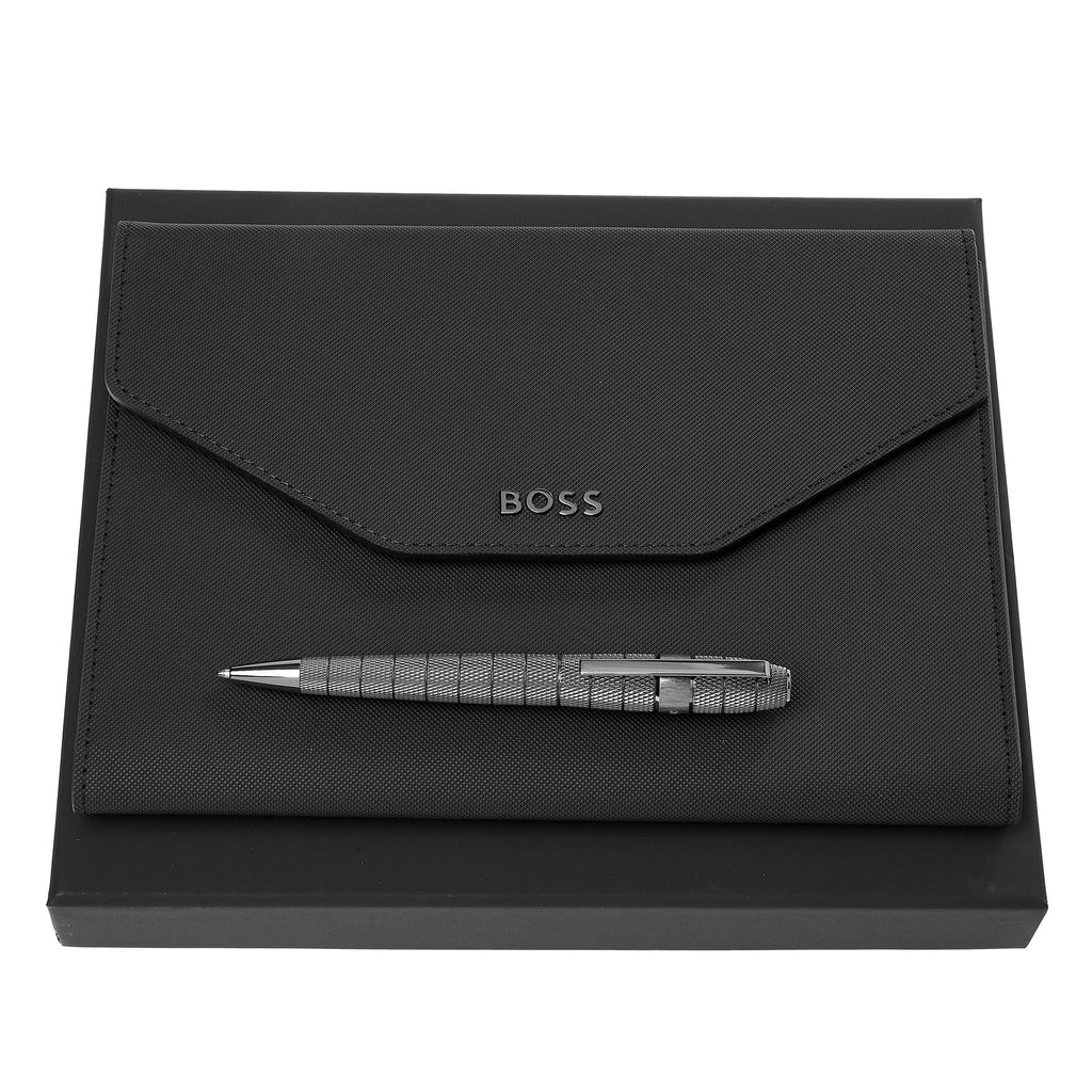 Exquisite gift sets for men HUGO BOSS Chic ballpoint pen & A5 folder 