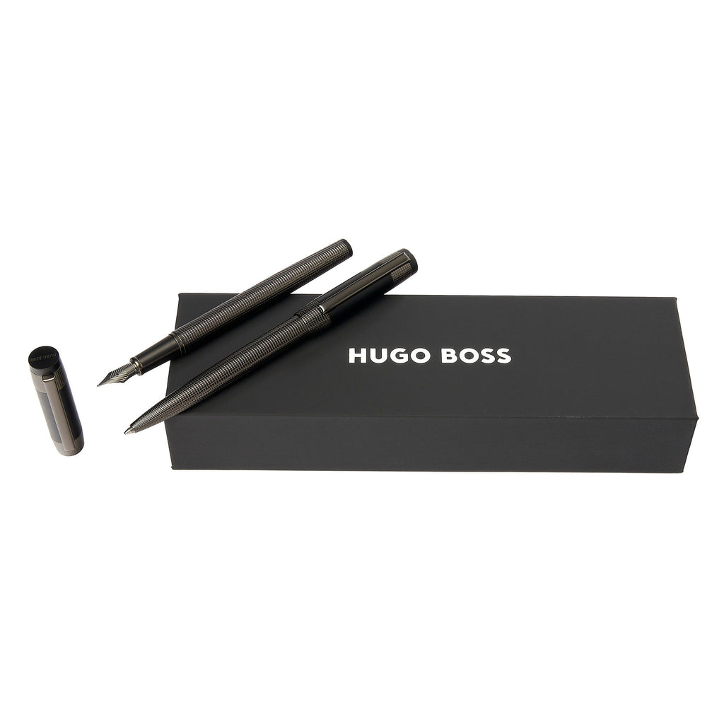  Writing instruments set HUGO BOSS Gun ballpoint & fountain pen RIVE
