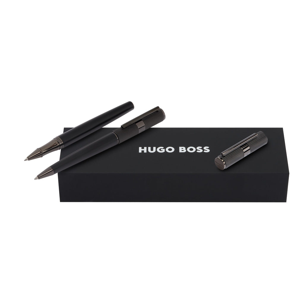 Luxury pen sets HUGO BOSS Black ballpoint pen & rollerball pen BEAM