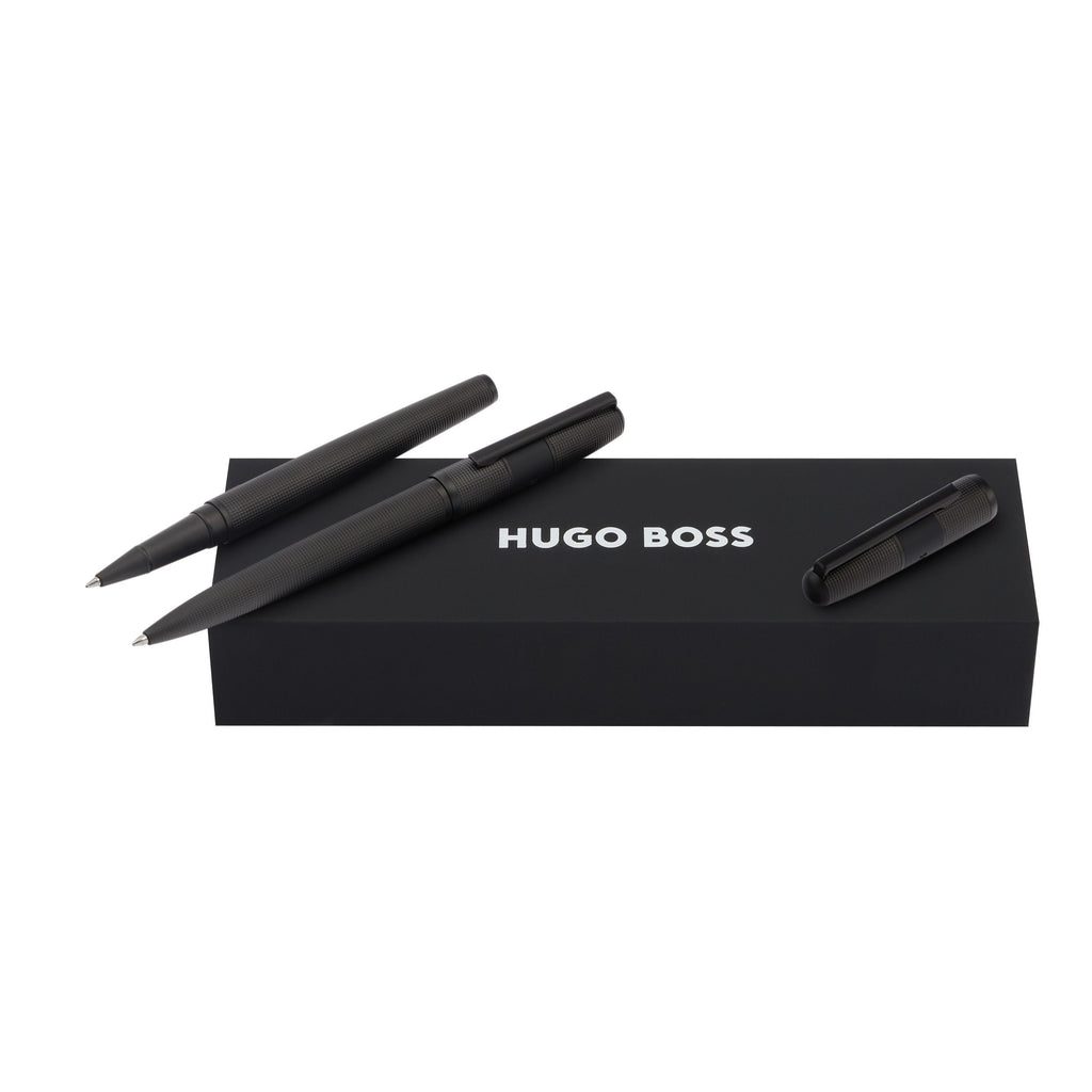 Pen sets in Hong Kong BOSS Black ballpoint pen & rollerball pen GRID