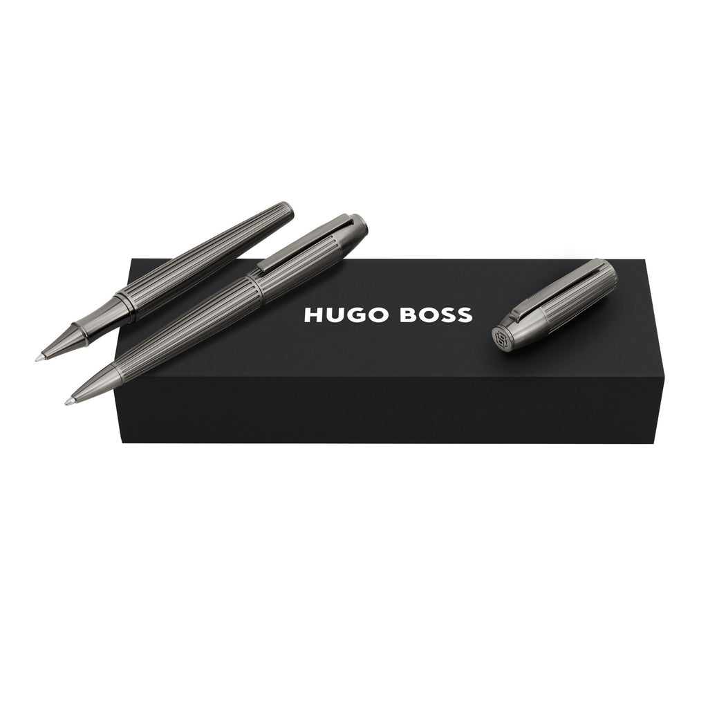 Sets with HUGO BOSS gun-plated ballpoint pen & rollerball pen Arcade 