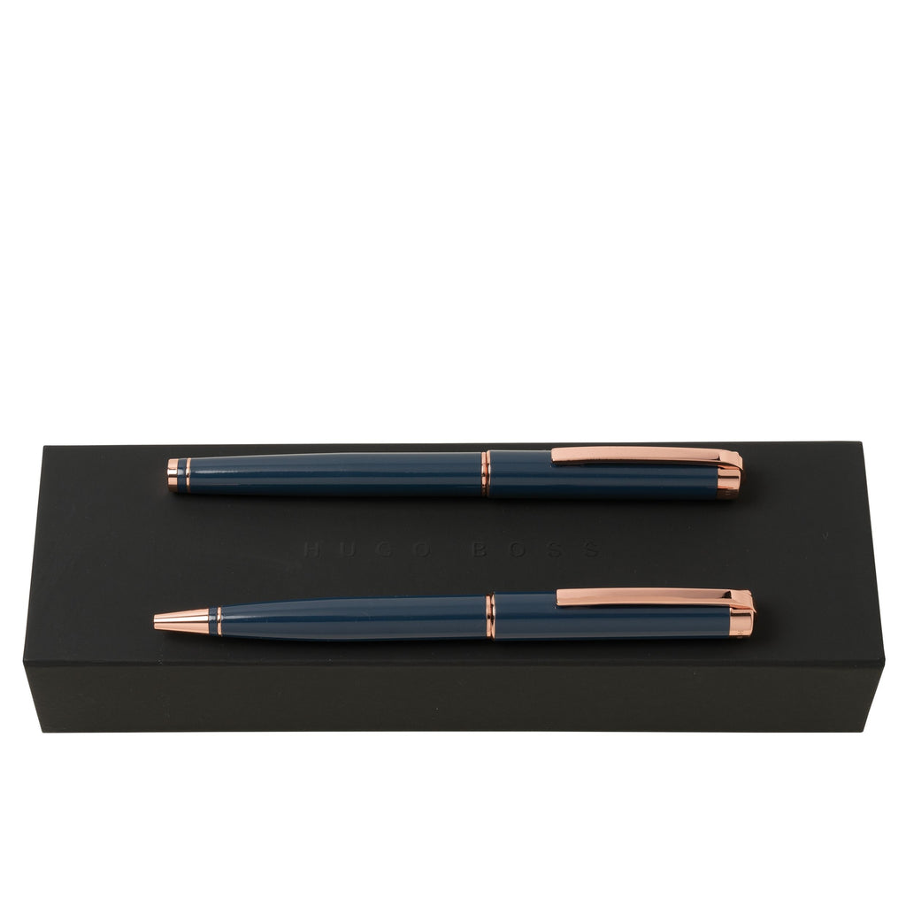 Pen sets 2pc HUGO BOSS Chic Blue ballpoint pen & rollerball pen ACE